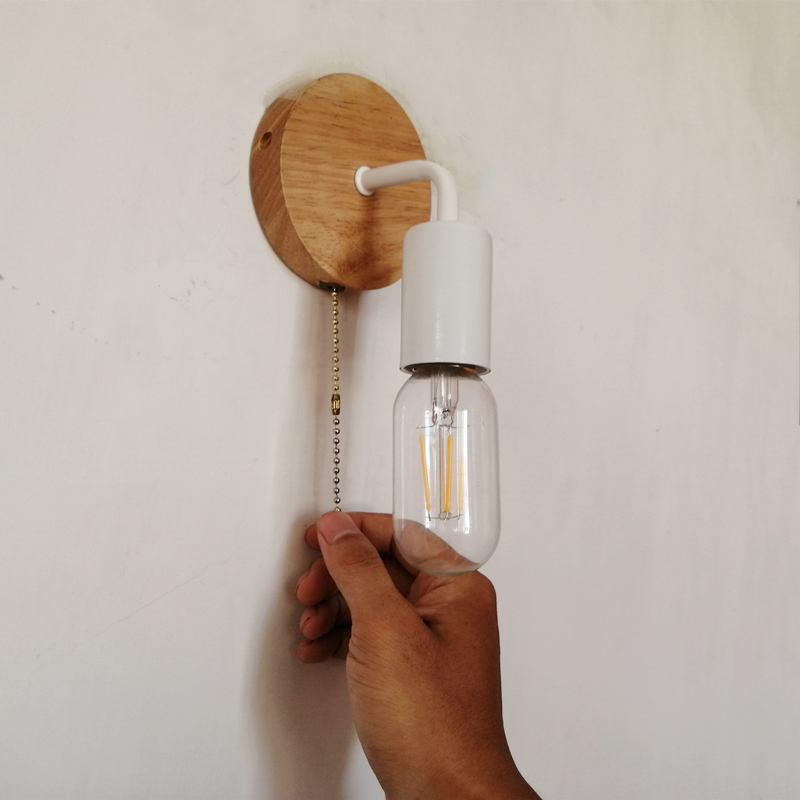 Nordic Wood Wall Lamp with Switch Contracted Sconce for Loft Bedroom Home Light Fixture Retro Wall Light Decor Edison Lamp Black
Nordic Wood Wall Lamp with Switch Contracted Sconce for Loft Bedroom Home Light Fixture Retro Wall Light Decor Edison Lamp Black