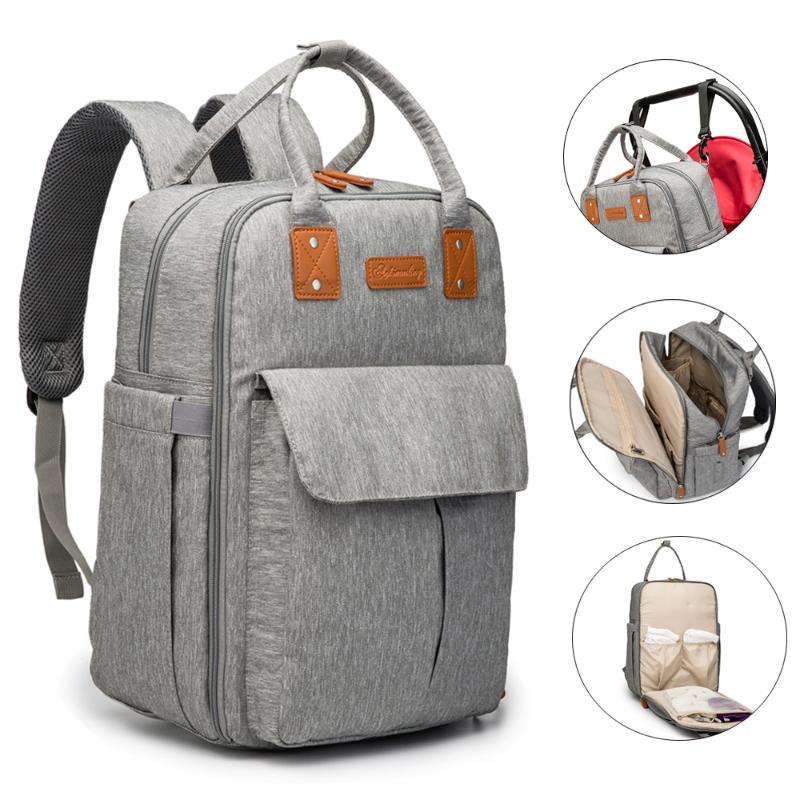 New waterproof USB changing diaper bag for mom maternity nappy backpack shoulder baby nursing travel pack, Gray 
New waterproof USB changing diaper bag for mom maternity nappy backpack shoulder baby nursing travel pack, Gray