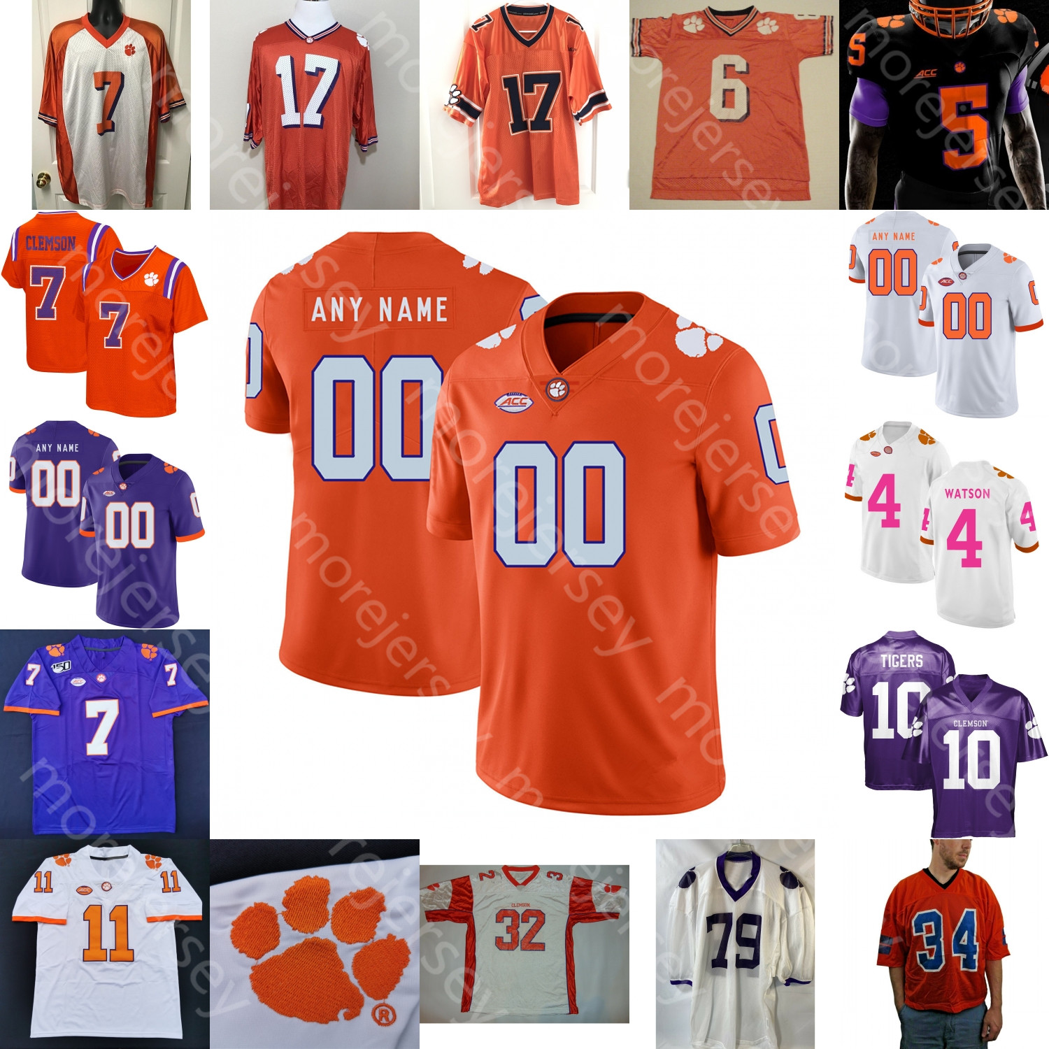 Custom Clemson Football Jersey NCAA College Joe Ngata Skalski Watkins Watson Renfrow Bryant Ferrell Lawson Hopkins C.J. Spiller Perry Fuller, Orange v
Custom Clemson Football Jersey NCAA College Joe Ngata Skalski Watkins Watson Renfrow Bryant Ferrell Lawson Hopkins C.J. Spiller Perry Fuller, Orange v