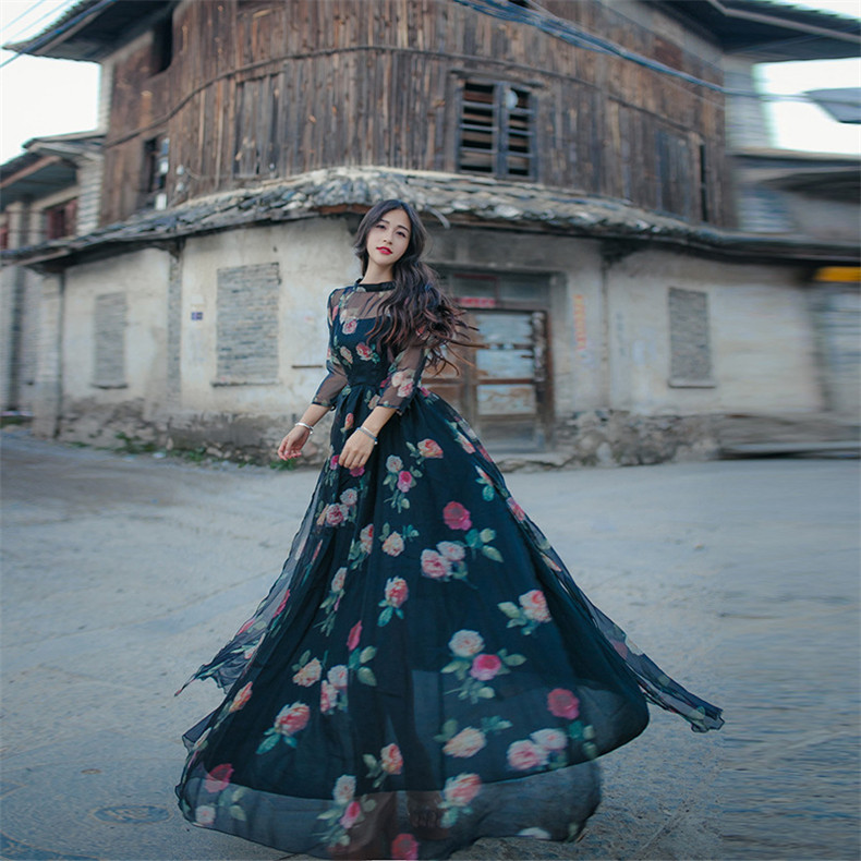 New High Quality Explosions Leisure Elegant embroidery Dresses Women summer Casual Shirt Dress, Multi
New High Quality Explosions Leisure Elegant embroidery Dresses Women summer Casual Shirt Dress, Multi