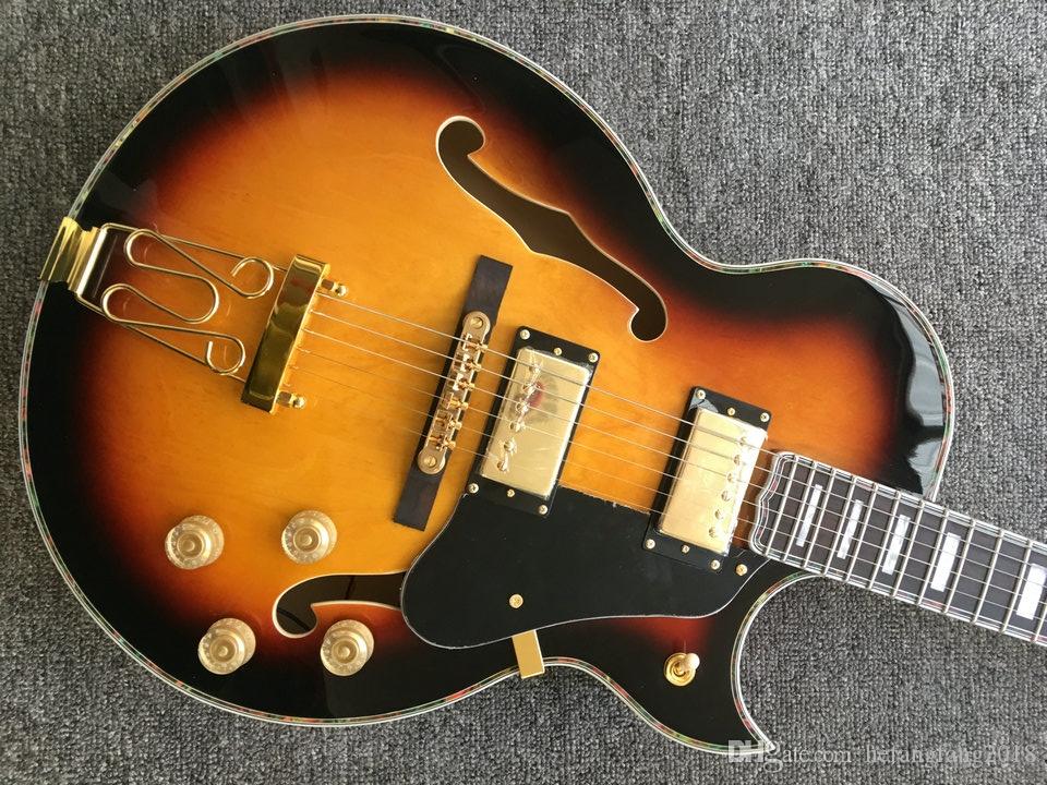 Manufacturer custom new 2 Picard Star sun-shaped hollow guitar Jazz gold hardware and flame Maple Jazz electric guitar, professional custom
Manufacturer custom new 2 Picard Star sun-shaped hollow guitar Jazz gold hardware and flame Maple Jazz electric guitar, professional custom