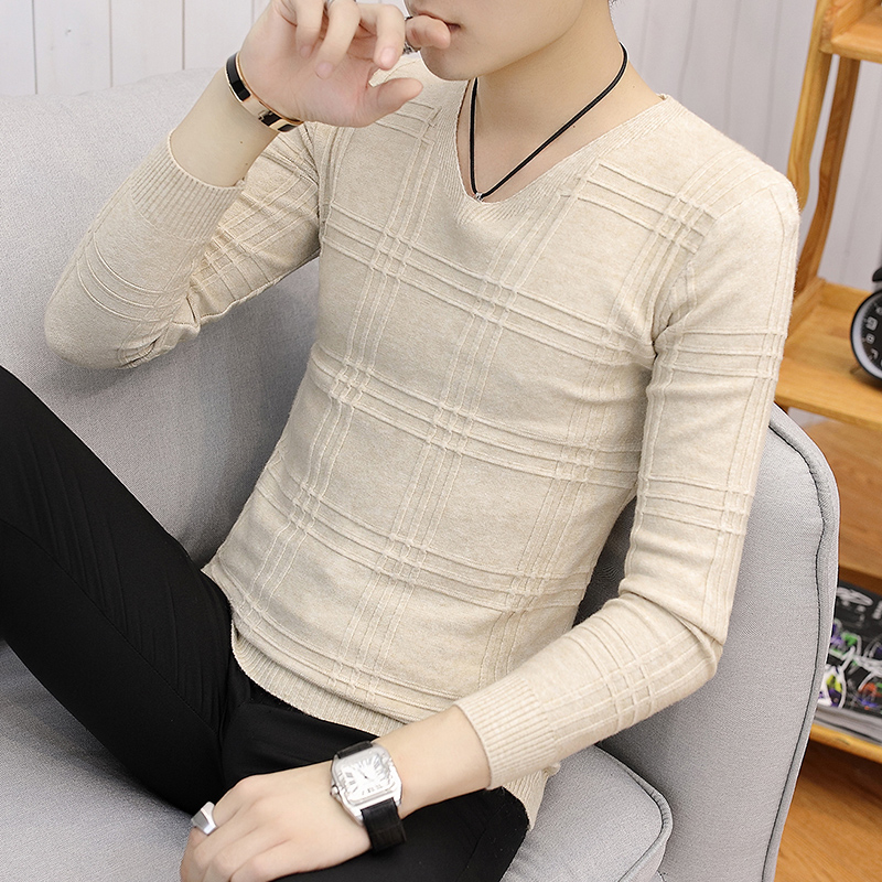 Winter Fashion New Autumn Warm Wool Sweaters Casual Solid Color V-neck Pullover Men Slim Fit Cotton Sweater, Beige
Winter Fashion New Autumn Warm Wool Sweaters Casual Solid Color V-neck Pullover Men Slim Fit Cotton Sweater, Beige