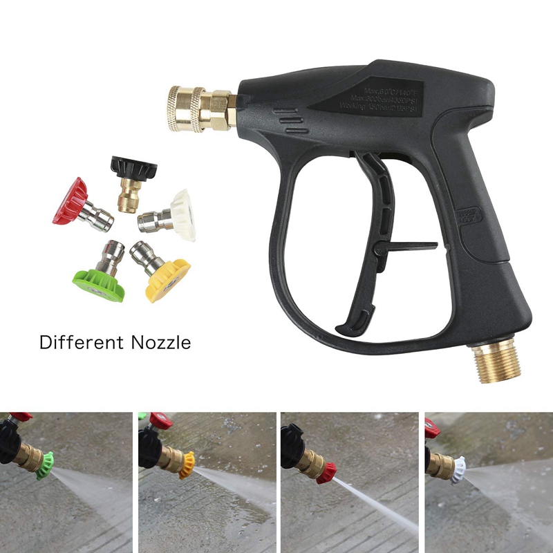 High Pressure Car Washing Auto Washer-Gun,3000 Psi Max With 5 Color Quick Connect Nozzles M22 Hose Connector 3.0 Tip
High Pressure Car Washing Auto Washer-Gun,3000 Psi Max With 5 Color Quick Connect Nozzles M22 Hose Connector 3.0 Tip