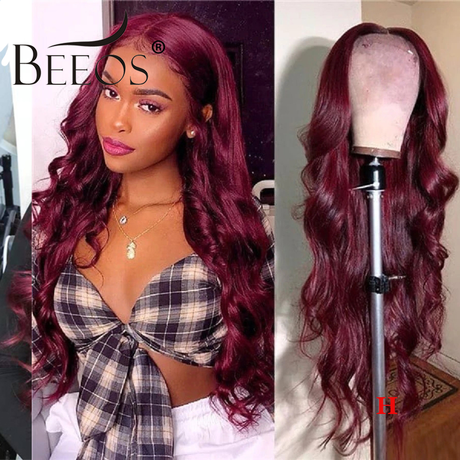 Beeos Body Wave Burgundy Colored Lace Front Human Hair Wigs 180% for Women Pre Plucked Brazilian Remy Hair
Beeos Body Wave Burgundy Colored Lace Front Human Hair Wigs 180% for Women Pre Plucked Brazilian Remy Hair