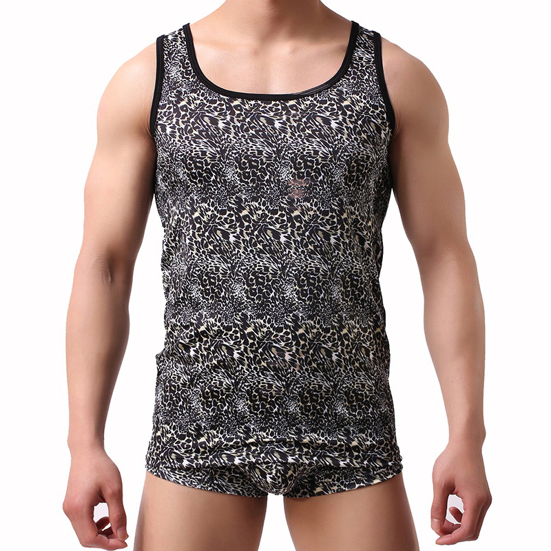 Mens Sexy Leopard Shirts Summer Nylon Slim Fit Men Tank Tops Clothing Bodybuilding Undershirt Fitness Tops Vest, Black
Mens Sexy Leopard Shirts Summer Nylon Slim Fit Men Tank Tops Clothing Bodybuilding Undershirt Fitness Tops Vest, Black