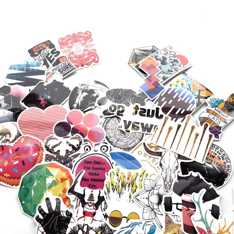 10 Sets=1000PCS Fantasy World Anime Sticker Suitcase Guitar Waterproof Sticker