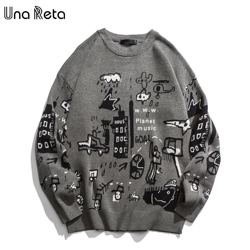 Una Reta Men's Sweater New Autumn Fashion Print Cartoon Sweater Pull Homme Casual Loose Vintage Pullover Men, Black
Una Reta Men's Sweater New Autumn Fashion Print Cartoon Sweater Pull Homme Casual Loose Vintage Pullover Men, Black