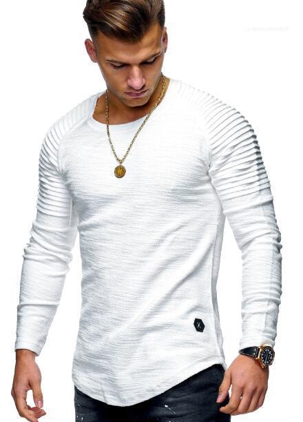 Round Neck Slim Solid Color Long-sleeved t-shirt Striped Pleated Raglan Sleeves Men's Clothing For Sale Men s Clothing, Black
Round Neck Slim Solid Color Long-sleeved t-shirt Striped Pleated Raglan Sleeves Men's Clothing For Sale Men s Clothing, Black