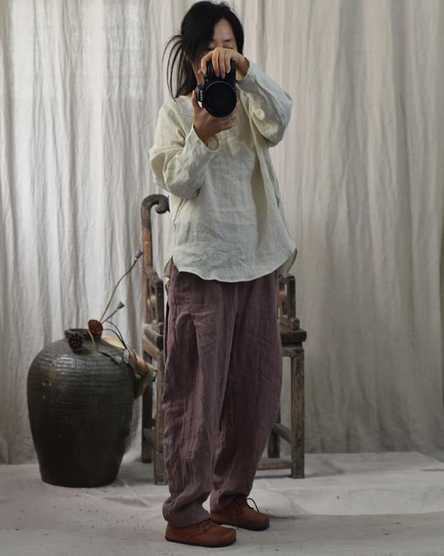 Women Spring Summer Elastic Waist Harem Pants Ladies Loose Flax Vintage Trousers Female 2020 Wrinkle Retro Pants, Beige
Women Spring Summer Elastic Waist Harem Pants Ladies Loose Flax Vintage Trousers Female 2020 Wrinkle Retro Pants, Beige