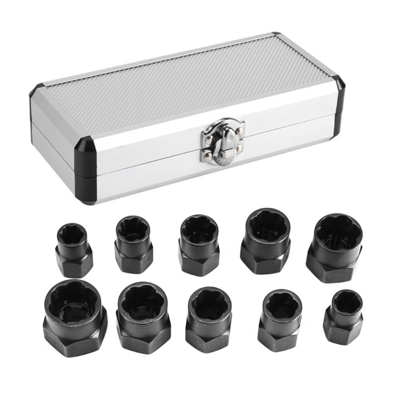 10pcs With Box Alloy Locking Threading Hand Tools 9-19mm High Short Type Damaged Nut Removal Set Bolt Extractor Socket Metric
10pcs With Box Alloy Locking Threading Hand Tools 9-19mm High Short Type Damaged Nut Removal Set Bolt Extractor Socket Metric