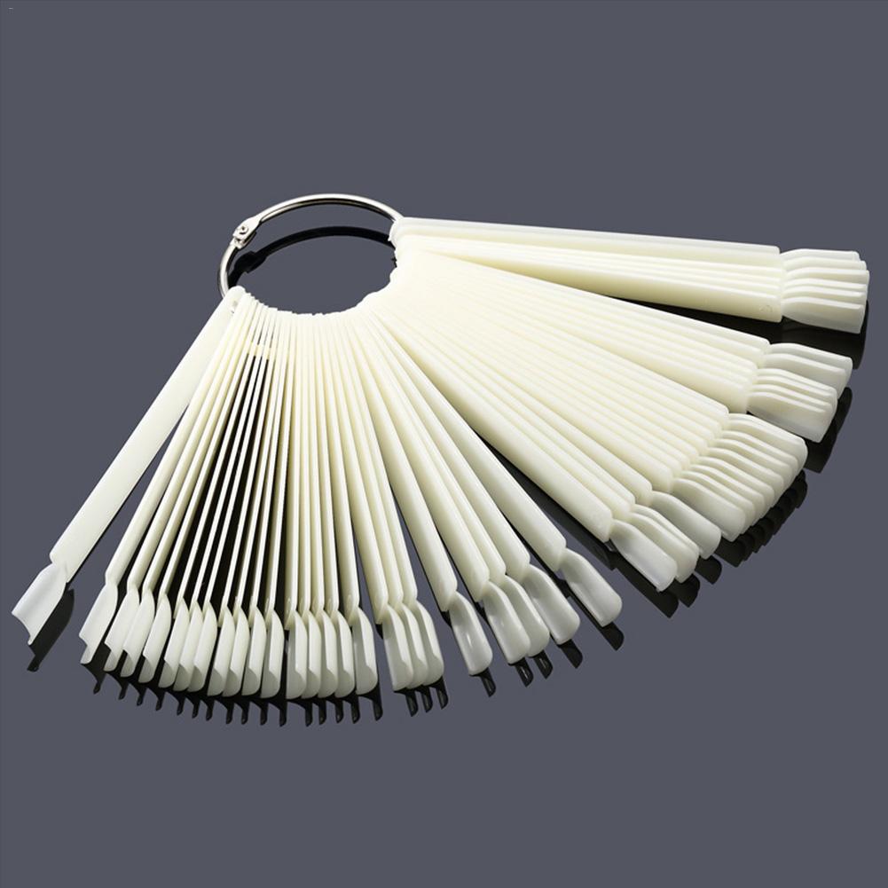 Nail Art Tips Fan Shaped Color Palette Card Display Practice Sticks Nail Style Swatches Nail Art Display Shelf Polish Card