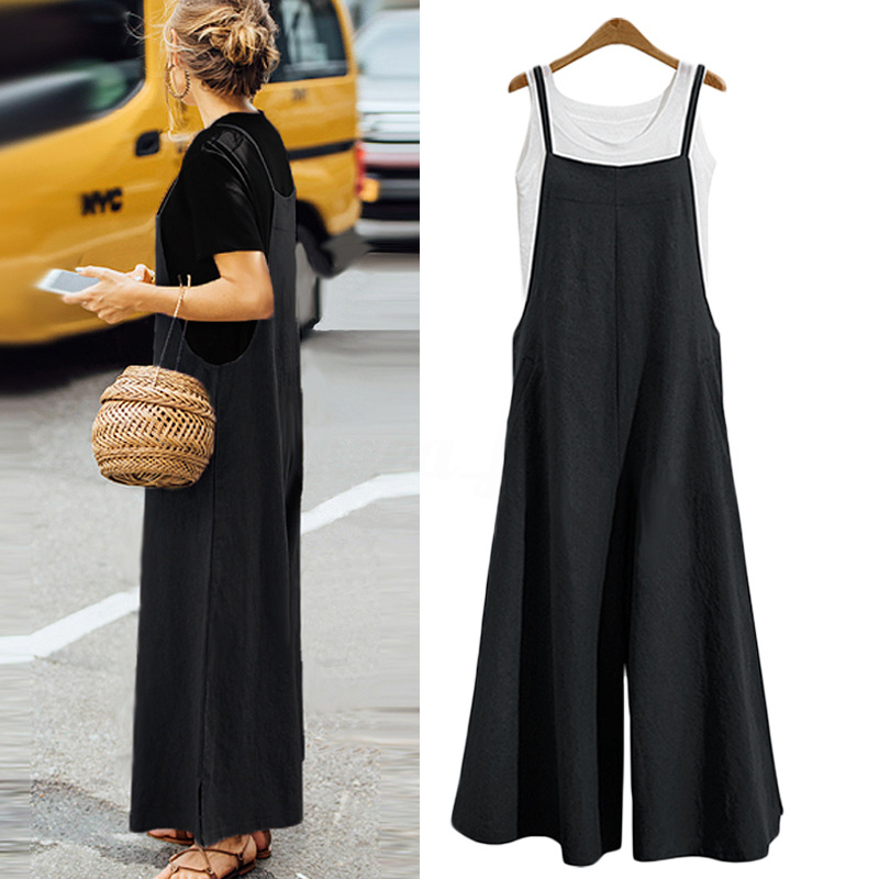 2020 Summer Women Cotton Linen Wide Leg Romper Casual Strappy Sleeveless Loose Long Jumpsuit Dungaree Party Overalls Trousers, Green
2020 Summer Women Cotton Linen Wide Leg Romper Casual Strappy Sleeveless Loose Long Jumpsuit Dungaree Party Overalls Trousers, Green