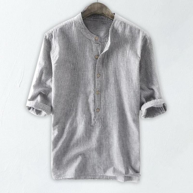 Summer Men's shirts Home Pure Color Button linen shirts men Solid Half Sleeve Retro harajuku for men Tops chemise homme, Beige
Summer Men's shirts Home Pure Color Button linen shirts men Solid Half Sleeve Retro harajuku for men Tops chemise homme, Beige