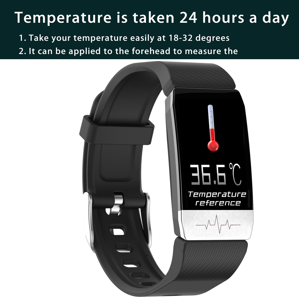 Smart bracelet watch Wristband Body Temperature Blood Pressure Heart Rate Monitor for Android iOS Fitness tracker sleep monitor
Smart bracelet watch Wristband Body Temperature Blood Pressure Heart Rate Monitor for Android iOS Fitness tracker sleep monitor