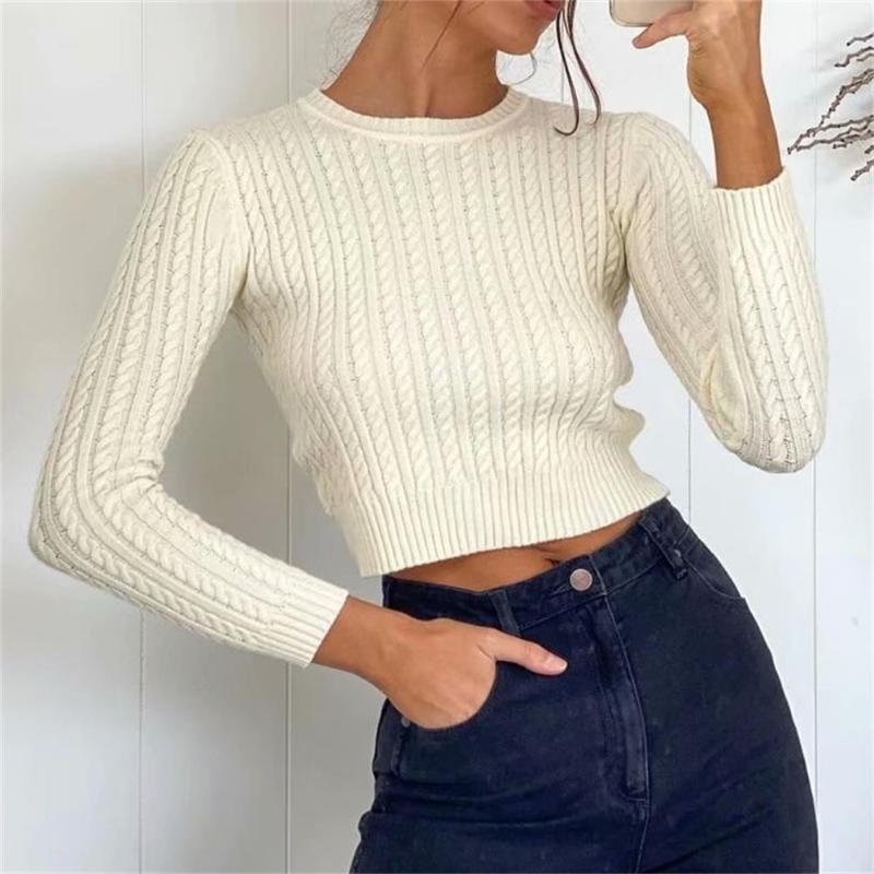 2020 summer new women's fashion all-match slim hedging pure color twist round neck long sleeve knitted sweater, Lavender
2020 summer new women's fashion all-match slim hedging pure color twist round neck long sleeve knitted sweater, Lavender