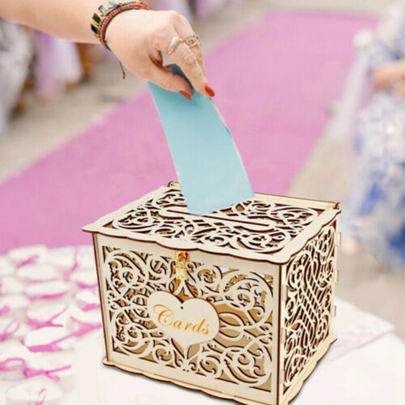 30*24*21cm /11.82*9.45*8.27" DIY Wood Box Wedding Post Collection Gift Hollow Card Box With Lock Decoration Home Decor
30*24*21cm /11.82*9.45*8.27" DIY Wood Box Wedding Post Collection Gift Hollow Card Box With Lock Decoration Home Decor