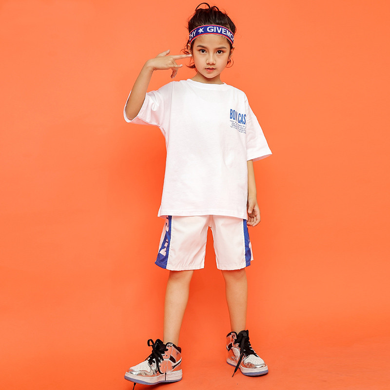 White Children'S Hip Hop Street Dance Summer Suit Summer Girls Jazz Dance Clothing Korean Version Of Kids Stage Perform Costumes, Set 1
White Children'S Hip Hop Street Dance Summer Suit Summer Girls Jazz Dance Clothing Korean Version Of Kids Stage Perform Costumes, Set 1