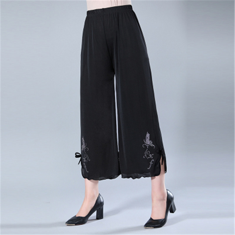 Summer new middle-aged and elderly women's clothing mother size plus size elastic waist loose nine points wide leg pants AS1380, Butterfly
Summer new middle-aged and elderly women's clothing mother size plus size elastic waist loose nine points wide leg pants AS1380, Butterfly