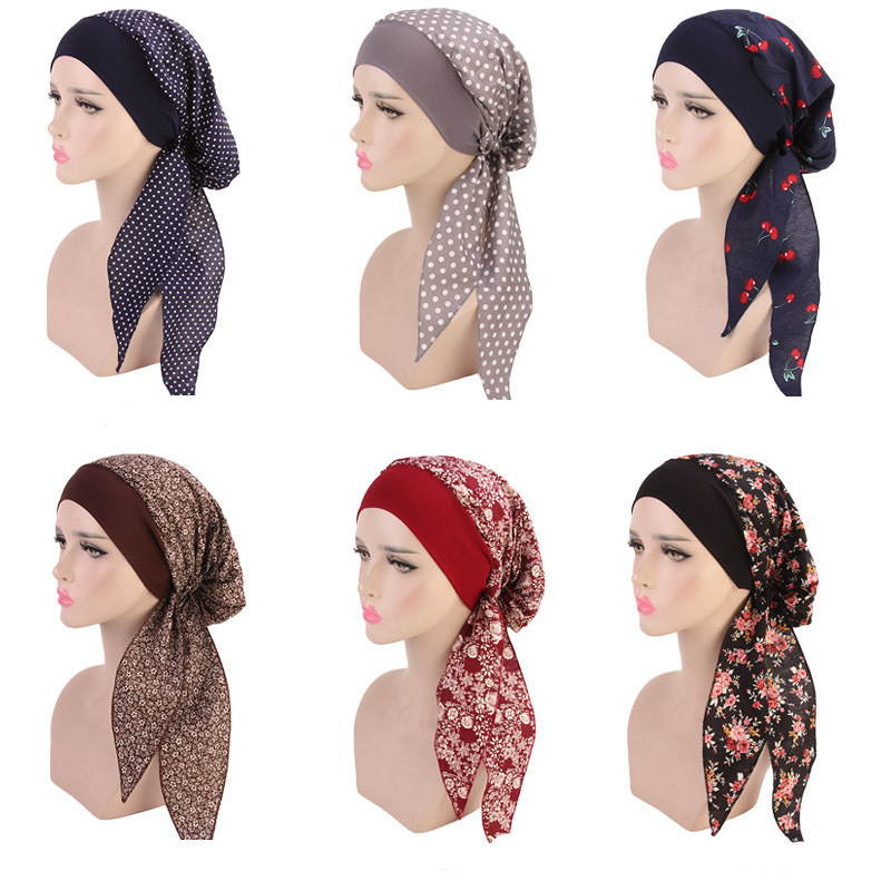 Women Muslim Hat Turban Bonnet Long Tail Floral Print Head Cover Wrap Caps Cancer Chemo Islamic Arab Headwear Skullies Caps, 07 black
Women Muslim Hat Turban Bonnet Long Tail Floral Print Head Cover Wrap Caps Cancer Chemo Islamic Arab Headwear Skullies Caps, 07 black