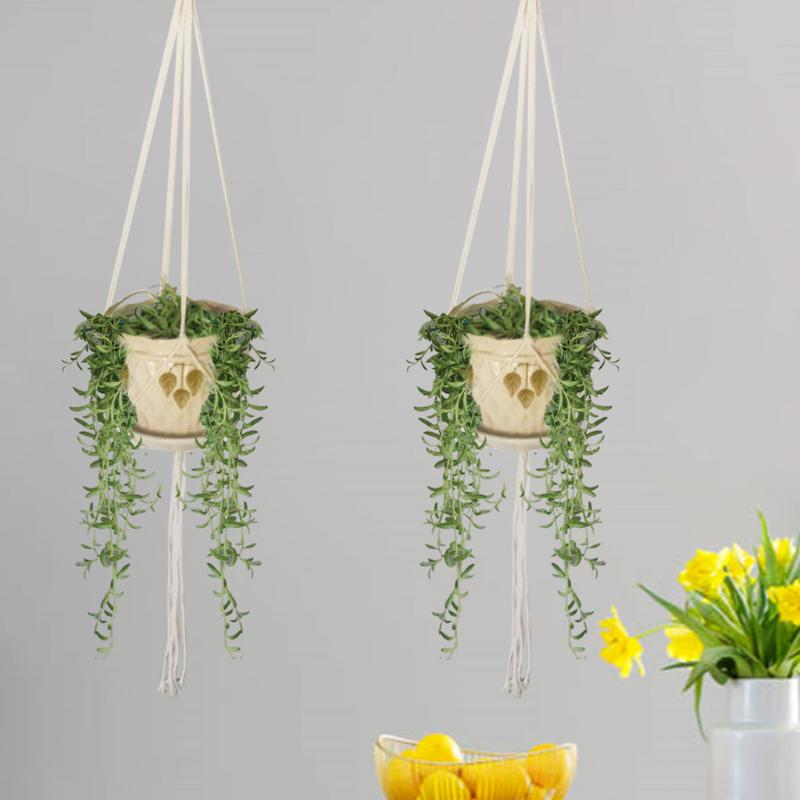 2pcs Europe Plant Hangers Weaving Cotton Cord Rope for Hanging Planter Basket with Wood Beads Indoor Decorative Hangings, As pic
2pcs Europe Plant Hangers Weaving Cotton Cord Rope for Hanging Planter Basket with Wood Beads Indoor Decorative Hangings, As pic