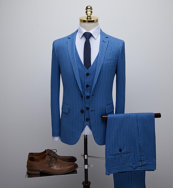 luxury men wedding suit 2020 slim fit stripe business casual MAN 3 PIEC SUIT PATTERN blazers +vest+pants high quality mens suits, Blue
luxury men wedding suit 2020 slim fit stripe business casual MAN 3 PIEC SUIT PATTERN blazers +vest+pants high quality mens suits, Blue
