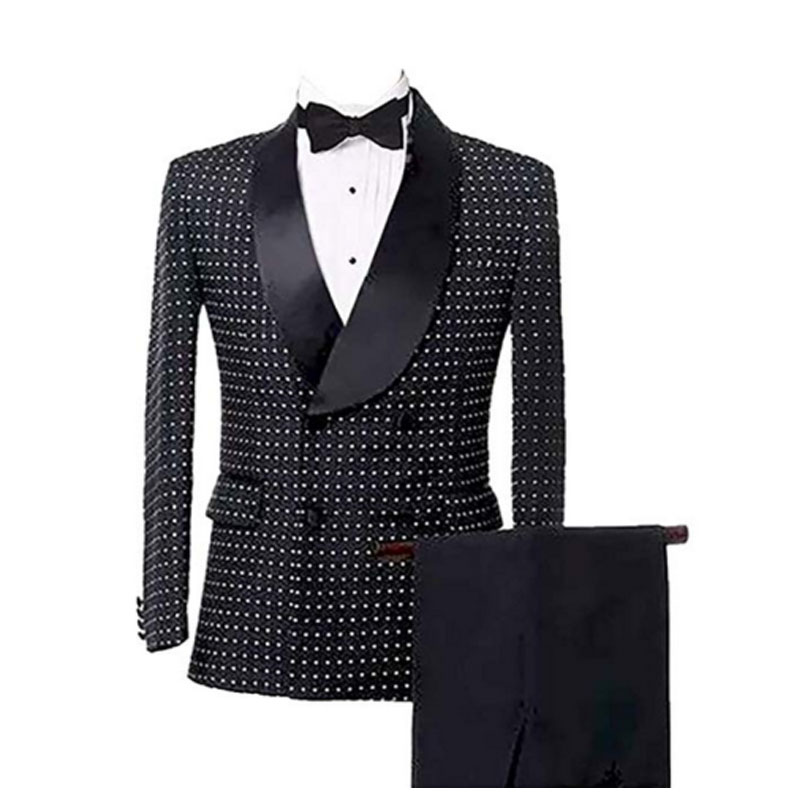 Business Double Breasted Men Suits Slim Fit Groom Blazer Coat Tailored Long Size 34 36 38 40 42 44 46 48 50 52