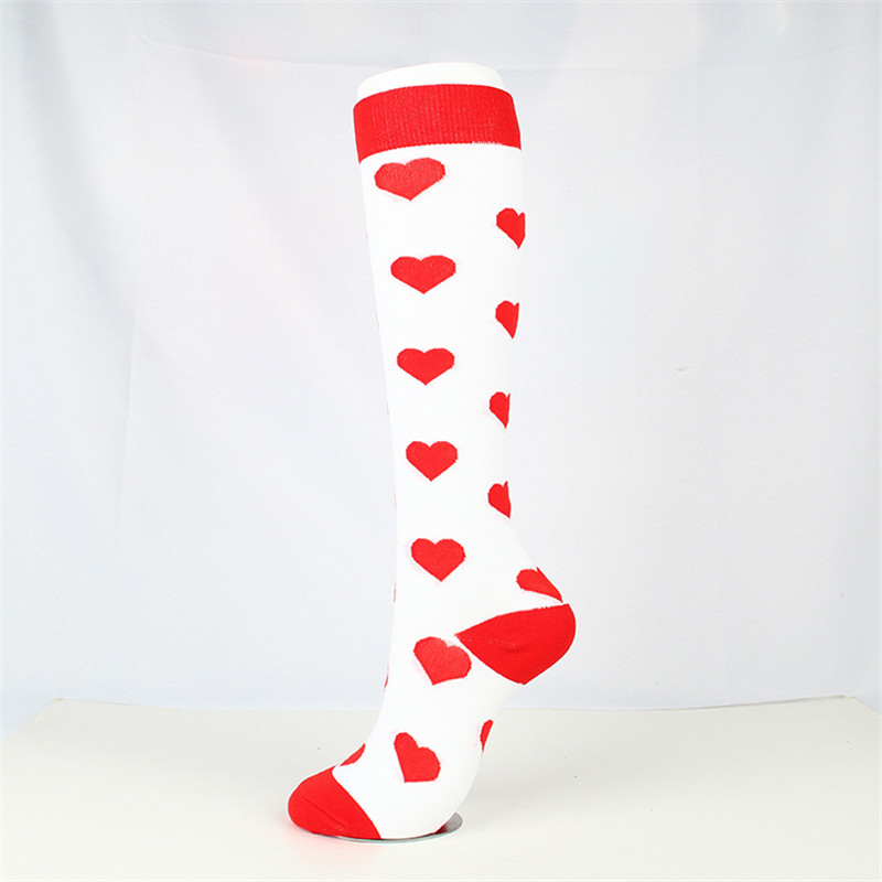 37style men women nursing compression socks Unisex outdoor sports run travel pressure long socks relieve knees pain happy