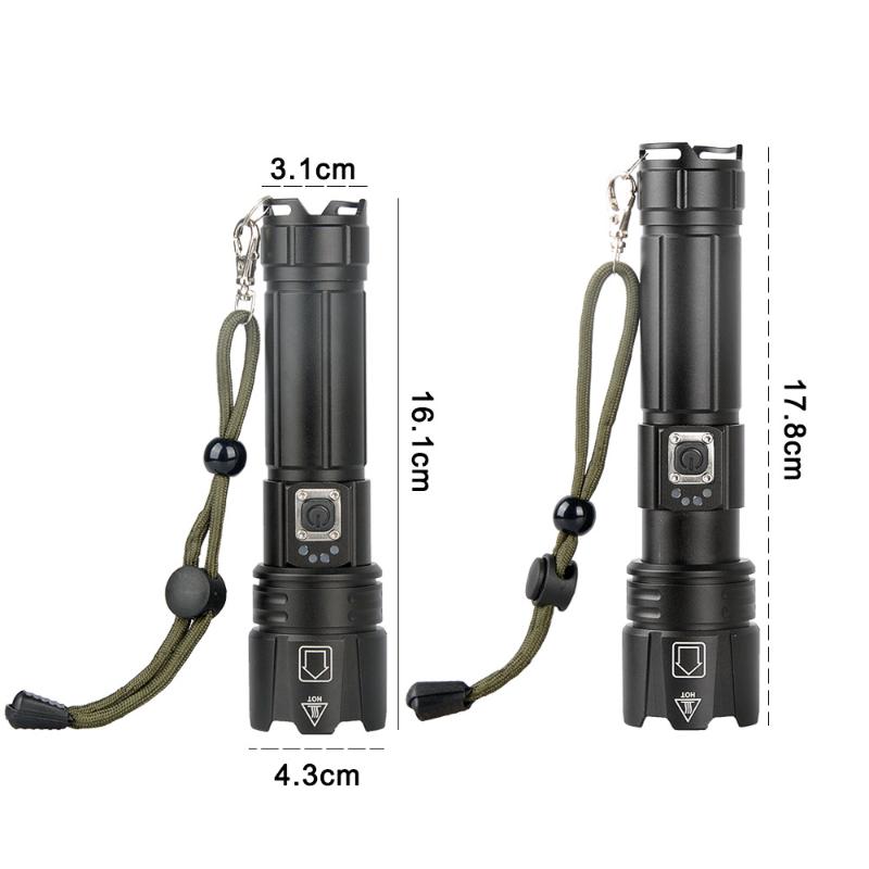 Flashlights Torches High Powerful 5000 Lumen USB Rechargeable Zoom LED XHP70 Tactical Lamp1