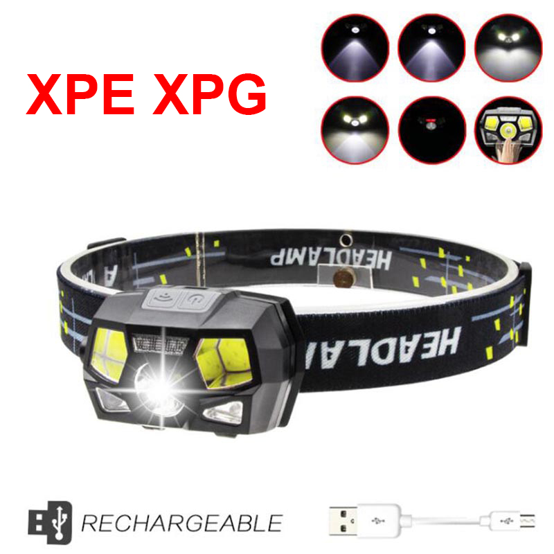 Ultra Bright Mini Headlamp XPE XPG Headlight LED Motion Sensor Head Lamp Built-in Battery USB Charge Waterproof
Ultra Bright Mini Headlamp XPE XPG Headlight LED Motion Sensor Head Lamp Built-in Battery USB Charge Waterproof