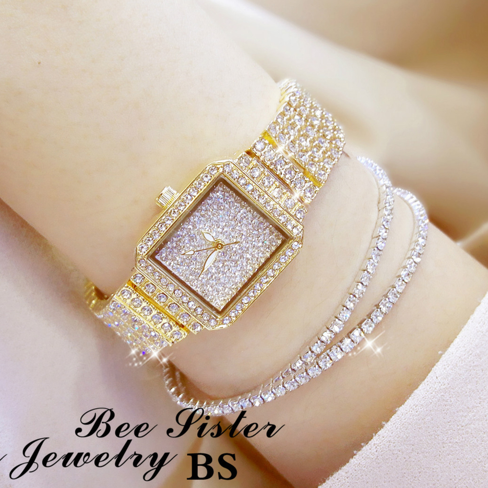 2019 New ladies Crystal Watch Women Rhinestone Watches Lady Diamond Stone Dress Watch Stainless Steel Bracelet Wristwatch CX200723