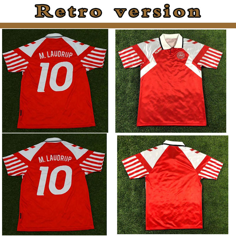 1992 Denmark Retro Home 1992 Euro Danish home final classic Lauder Povlsen jersey 92 Denmark Retro Men' Soccer Jersey M. Laudrup 10RETRO 19, 1998
1992 Denmark Retro Home 1992 Euro Danish home final classic Lauder Povlsen jersey 92 Denmark Retro Men' Soccer Jersey M. Laudrup 10RETRO 19, 1998