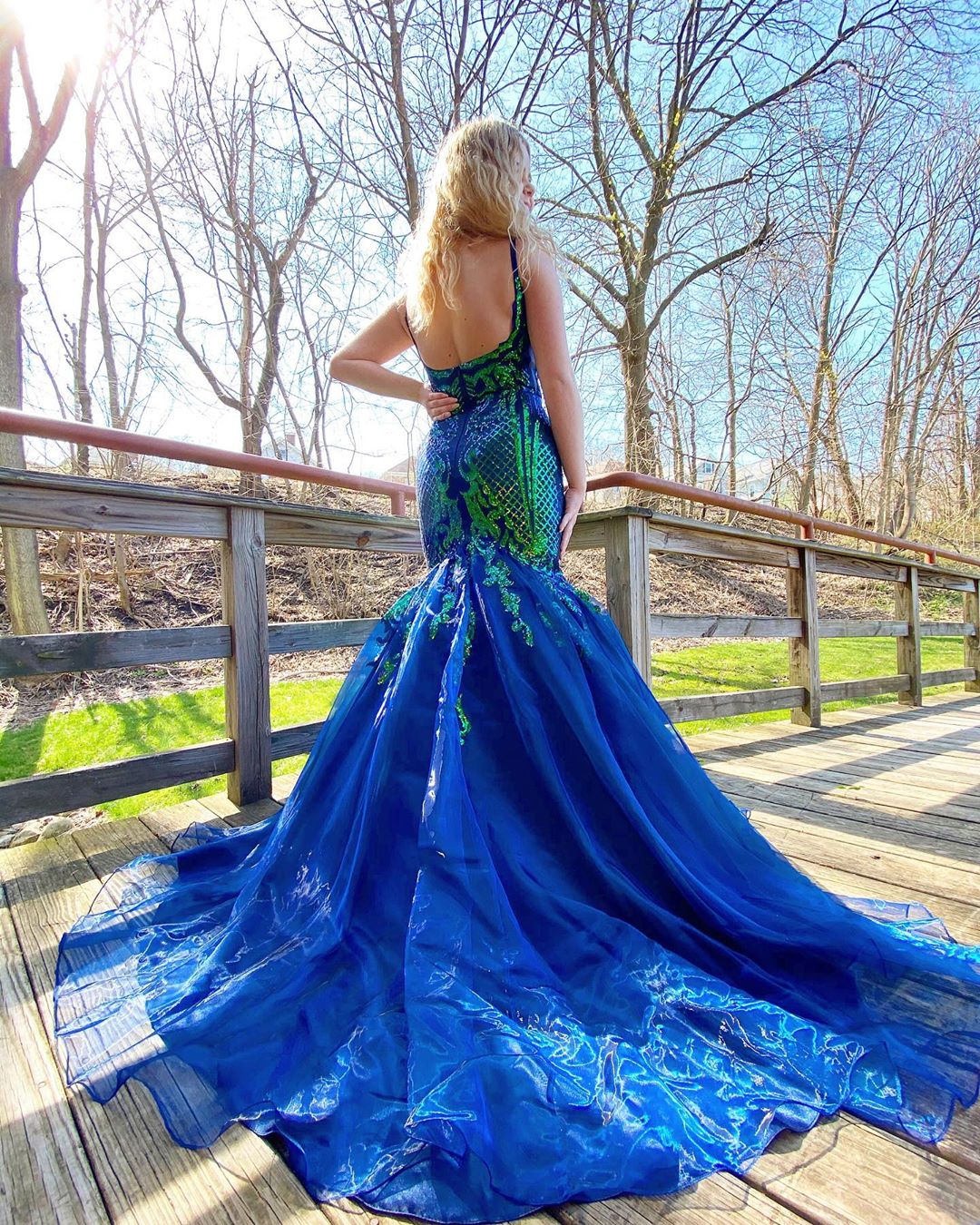 Lue Sequined Mermaid Ackle Prom Dree Ateau Neck Evening Gown Organza Sweep Train Formal Dre
