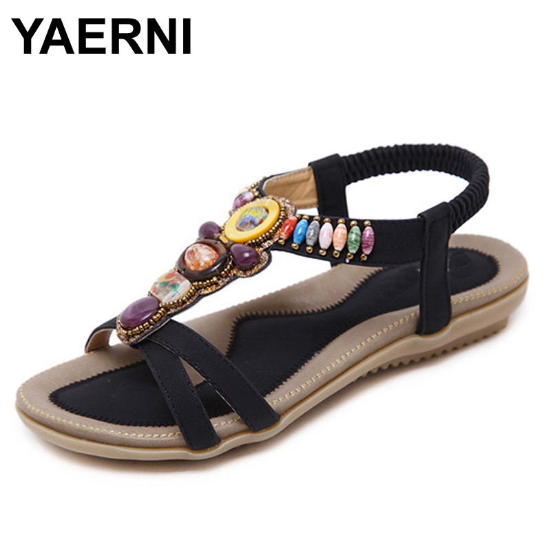 YAERNI Sandals Women 2020 new national wind sandals Bohemian flat shoes beaded large size shoes beach Women NBT537, Black
YAERNI Sandals Women 2020 new national wind sandals Bohemian flat shoes beaded large size shoes beach Women NBT537, Black
