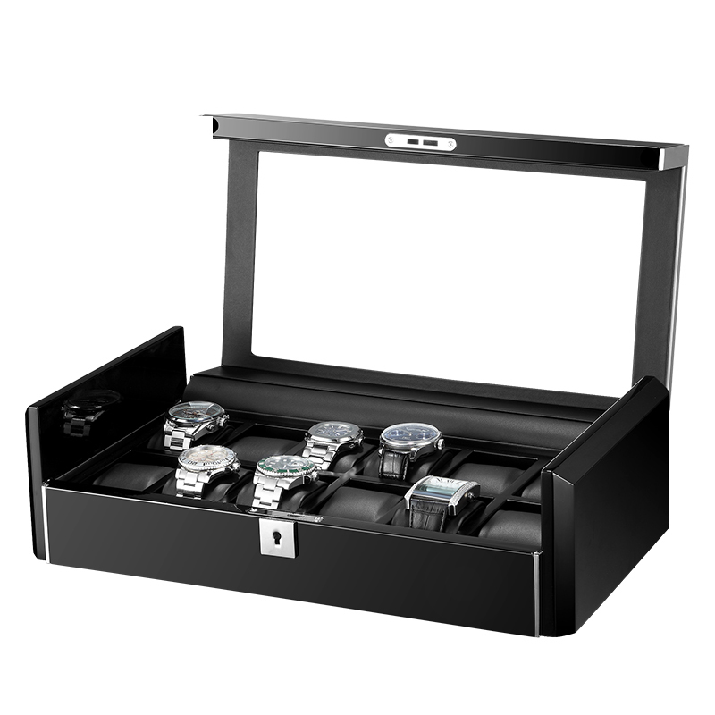 High Gloss Carbon Fiber Watch Display Storage Boxes For 12 Watches Jewelry Collection Wooden PU Leather Case Organiser Holder
High Gloss Carbon Fiber Watch Display Storage Boxes For 12 Watches Jewelry Collection Wooden PU Leather Case Organiser Holder