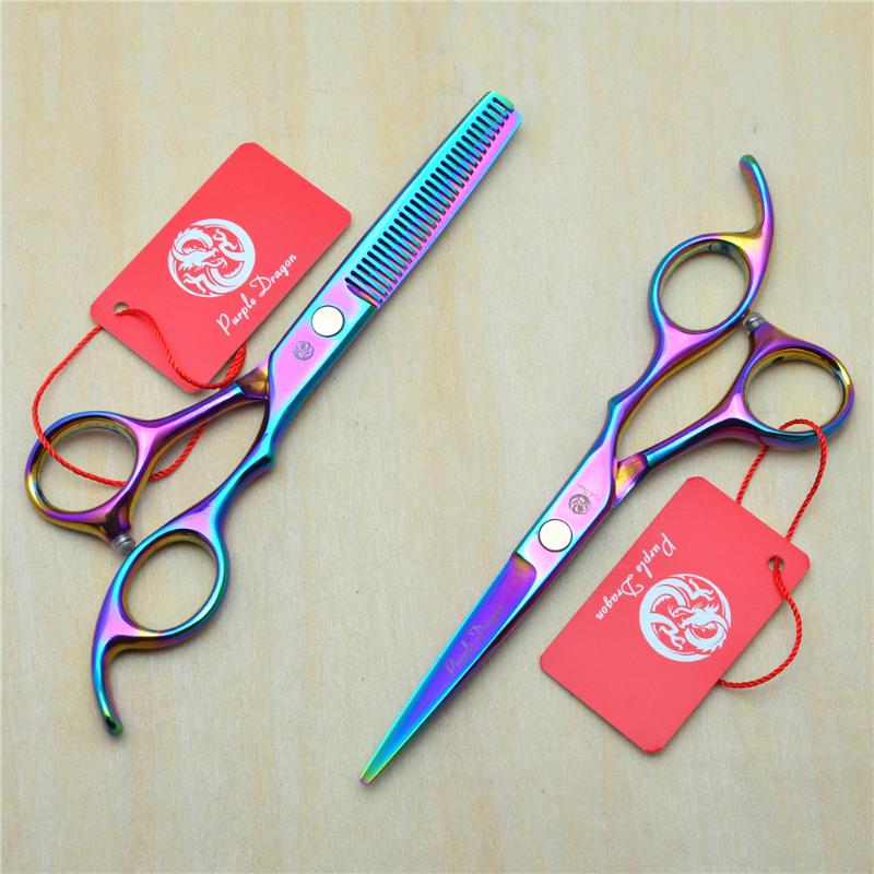 6'' 17.5cm Purple Dragon JP 440C Multicolor Professional Human Hair Scissors Hairdressing Cutting Shears Thinning Scissors Z1005
6'' 17.5cm Purple Dragon JP 440C Multicolor Professional Human Hair Scissors Hairdressing Cutting Shears Thinning Scissors Z1005