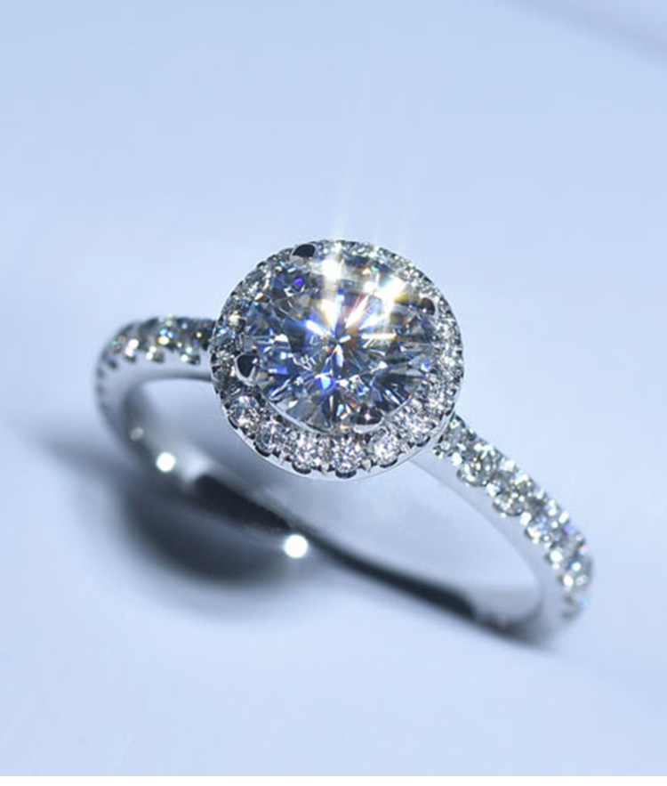 US Size 4-10 Stunning Luxury Jewelry Real 100% 925 Sterling Silver 8MM Round Cut White Topaz CZ Diamond Gemstones Women Wedding Band Ring