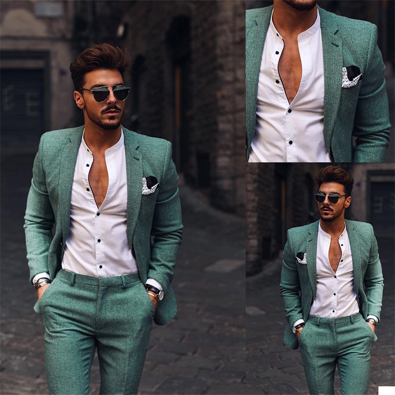 Green Pinstripe Gentleman Mens Suits 2 Piece (Coat+Pants) Peaked Lapel Slim Fit Leisure Business Hot Sale Single-breasted Suit, Orange
Green Pinstripe Gentleman Mens Suits 2 Piece (Coat+Pants) Peaked Lapel Slim Fit Leisure Business Hot Sale Single-breasted Suit, Orange