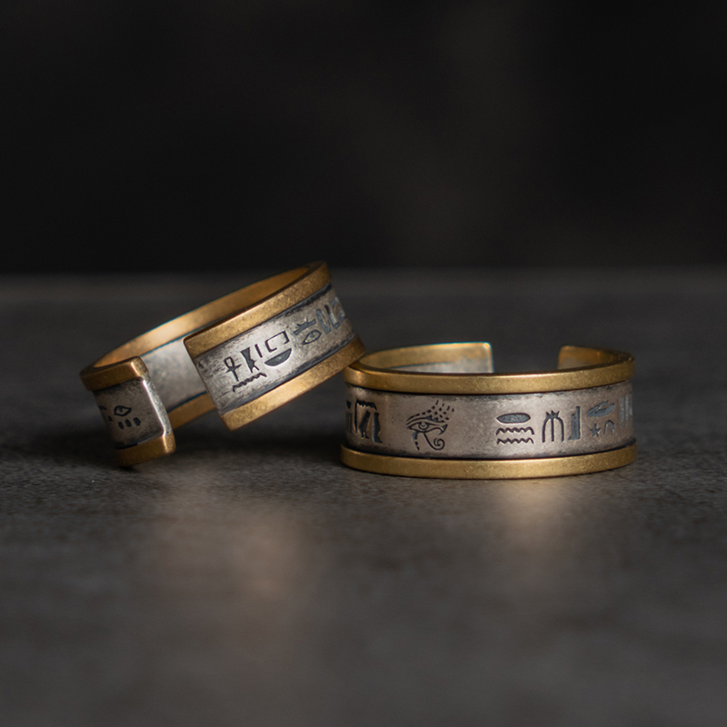 Horus Eye Egypt symbol S925 sterling Silver open rings for man and women fashion jewelry
Horus Eye Egypt symbol S925 sterling Silver open rings for man and women fashion jewelry