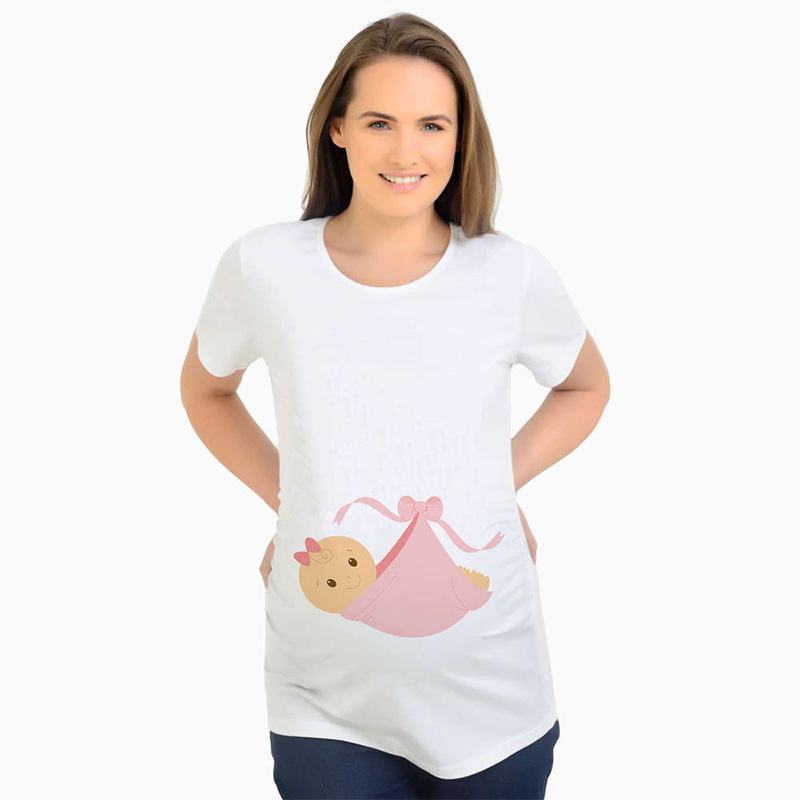 Hot maternity tops with baby print funny pregnancy t shirts for pregnant women white summer tees short sleeve maternity clothes
Hot maternity tops with baby print funny pregnancy t shirts for pregnant women white summer tees short sleeve maternity clothes