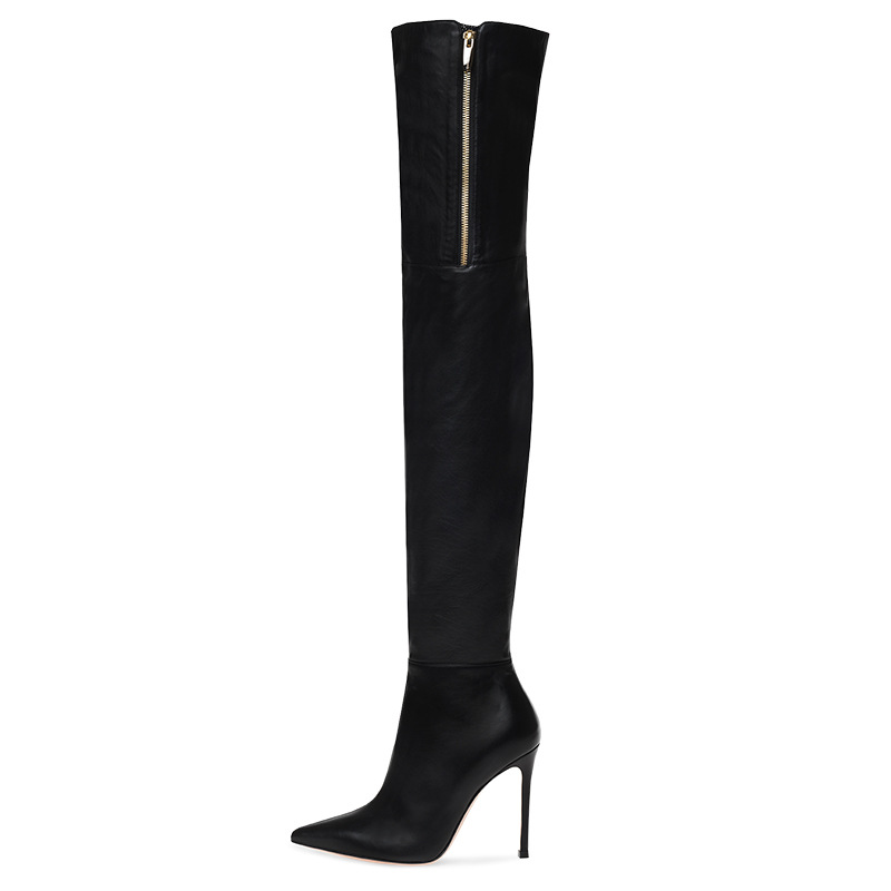 Lucky2020 Pu Women's Black Sexy Pointed High-heeled Thigh Inner Zipper Large Size Boots
Lucky2020 Pu Women's Black Sexy Pointed High-heeled Thigh Inner Zipper Large Size Boots