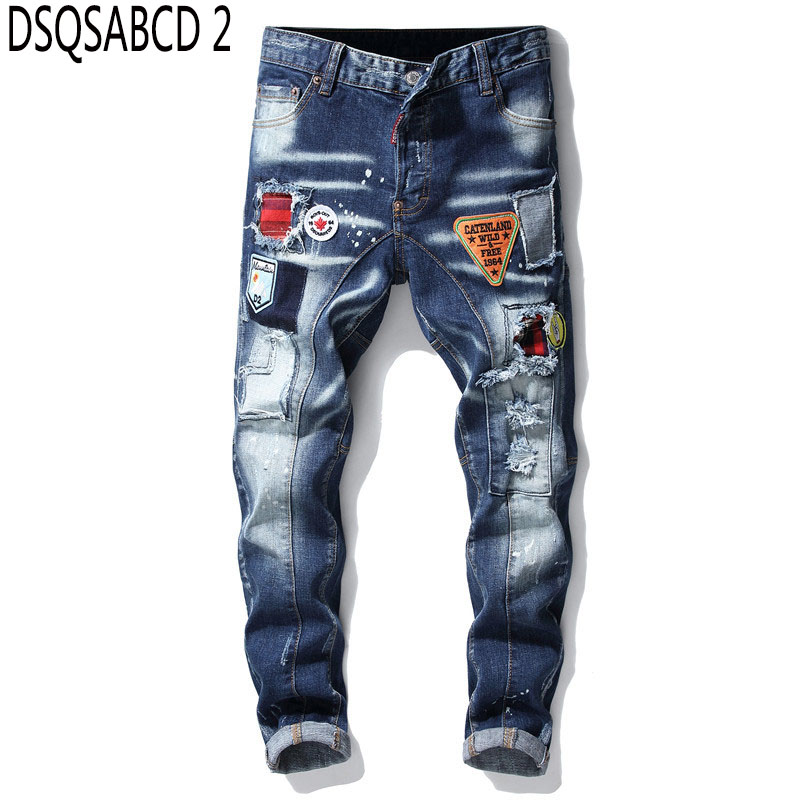 Europen Men's denim trousers jeans Slim Straight gentleman Patchwork jeans blue stripe pants for men 1015, As pic
Europen Men's denim trousers jeans Slim Straight gentleman Patchwork jeans blue stripe pants for men 1015, As pic