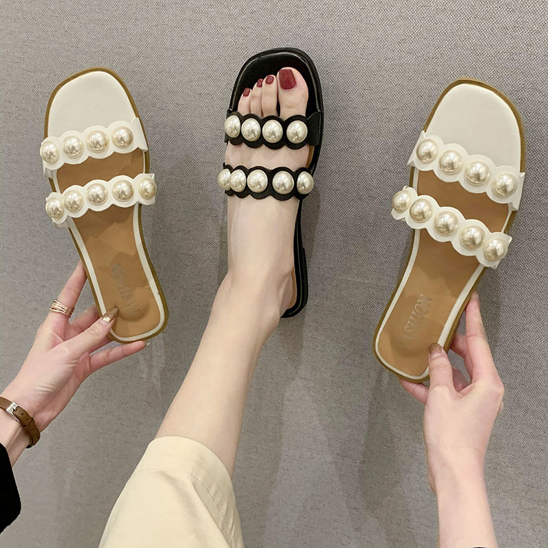Fashion Brand Party Dresses shoes Fulgurant Pearl Sandals thin Belt Roman Flat Women Flip Flops Casual Beach Flat Slippers, 002 black
Fashion Brand Party Dresses shoes Fulgurant Pearl Sandals thin Belt Roman Flat Women Flip Flops Casual Beach Flat Slippers, 002 black