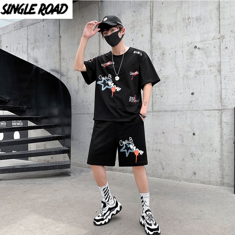 SingleRoad Men's Japanese Streetwear Sets 2020 Summer Black T-Shirt Shorts Hip Hop Sportswear Tracksuit Korean Clothes For Men, Gray
SingleRoad Men's Japanese Streetwear Sets 2020 Summer Black T-Shirt Shorts Hip Hop Sportswear Tracksuit Korean Clothes For Men, Gray