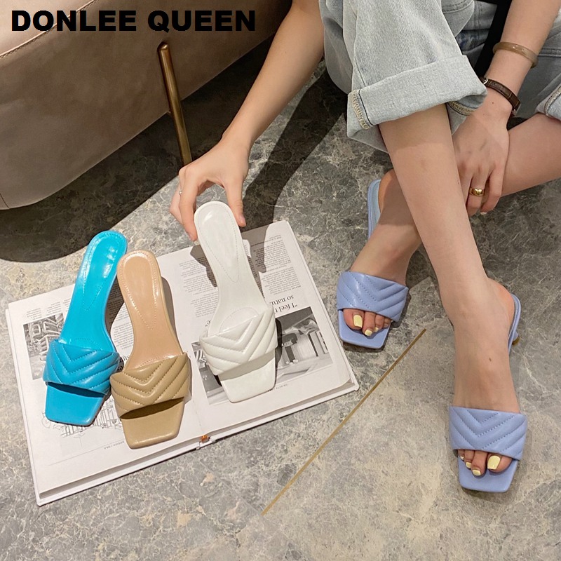 New Fashion Brand Slippers Women Peep Toe High Heel 5cm Sandals Slip On Slides Summer Shoe Women Embroidery Mule femmes sandales, White
New Fashion Brand Slippers Women Peep Toe High Heel 5cm Sandals Slip On Slides Summer Shoe Women Embroidery Mule femmes sandales, White