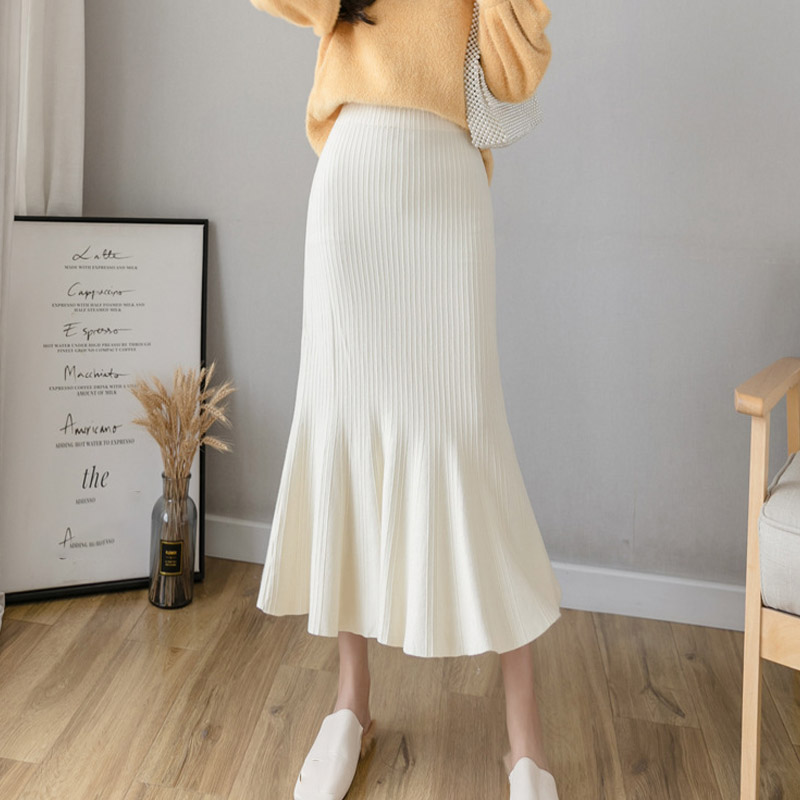 NORMOV Autumn Winter Women Skirts Solid High Elastic Waist Package Hip Polyester Skirt Knitted Trumpet Skirts Femme, Black
NORMOV Autumn Winter Women Skirts Solid High Elastic Waist Package Hip Polyester Skirt Knitted Trumpet Skirts Femme, Black