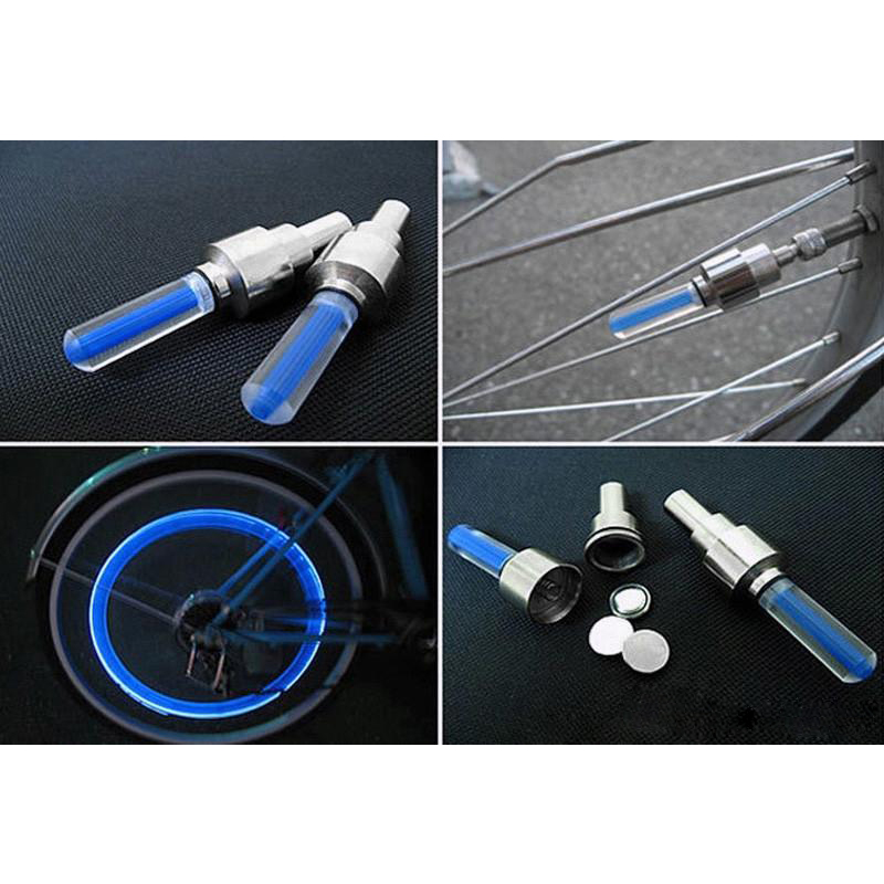 LED Bicycle Lights Wheel Tire Valve's Light Cycling Riding Sport Spoke Safety Warning Lamp Tire Valve Cap Neon Lamp LED Flash Light