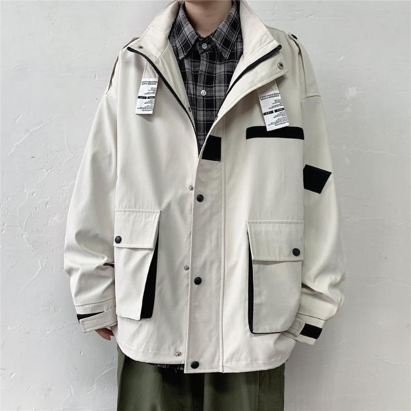 Color 2020 Autumn Solid Big Pockets Korean Casual Loose Jackets Mens Hooded Windbreaker, Beige
Color 2020 Autumn Solid Big Pockets Korean Casual Loose Jackets Mens Hooded Windbreaker, Beige