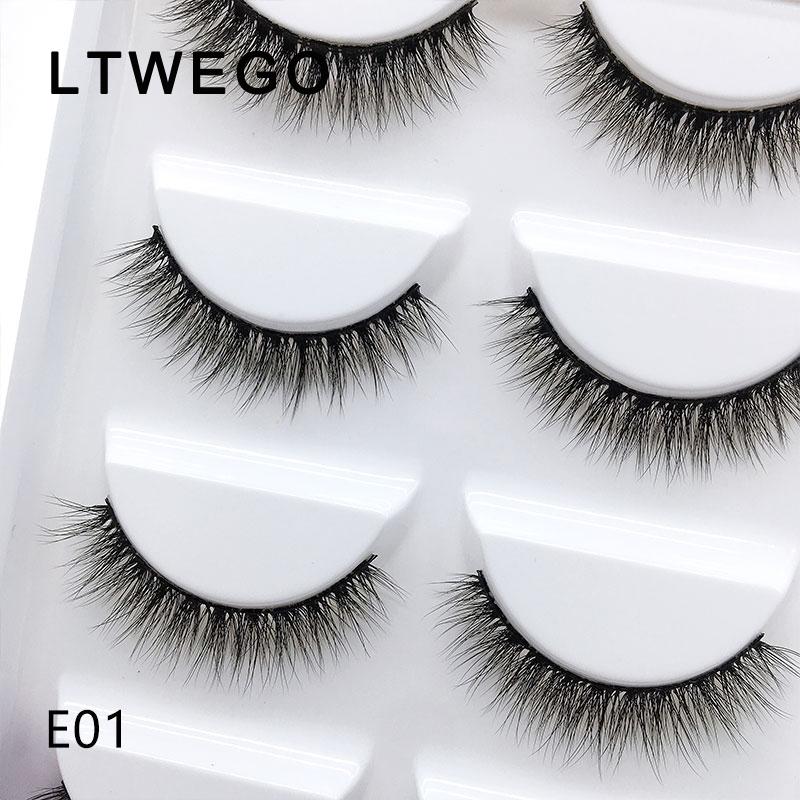 LTWEGO 5 pairs fluffy faux mink eyelashes natural long false eyelash extension handmade volume 3d lashes makeup faux cils cilios
LTWEGO 5 pairs fluffy faux mink eyelashes natural long false eyelash extension handmade volume 3d lashes makeup faux cils cilios