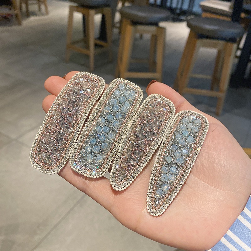 Crystal Hair Clips Women Headdress Hairpin Shine Water Drop Diamond BB Clip Pretty Design Side Grips Wholesale