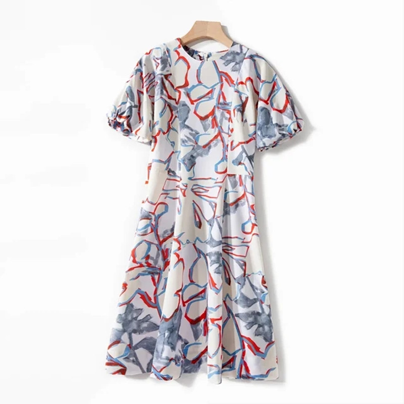 Graffiti Abstract Women's Knee-length Dress 2020 New Puff Sleeve Slim Waist A-line Female Short Dresses Clothes
Graffiti Abstract Women's Knee-length Dress 2020 New Puff Sleeve Slim Waist A-line Female Short Dresses Clothes